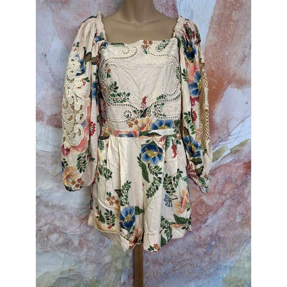 Anthropologie Farm Rio Delicate Garden Romper - Picture 5 of 7